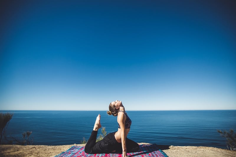 Woman stretching in yoga